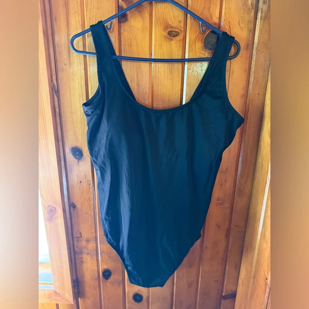 Catalina Black Scoop‎ Neck Bodysuit 2x